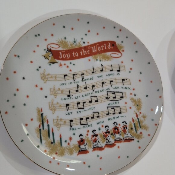 Rare Lipper & Mann Creations Japan Christmas Plates Decorative Musical - Picture 2 of 6